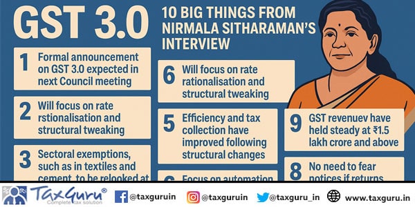 GST 3.0 10 Big Thing from Nirmala Sitharaman’s Interview