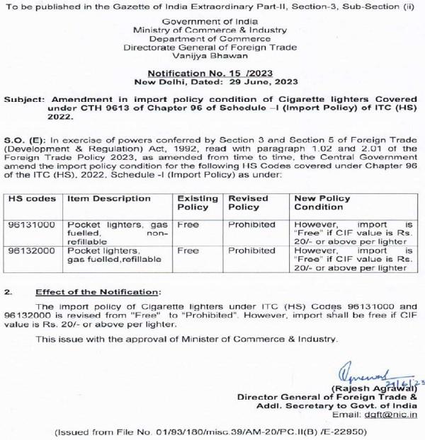 Notification No.15-2023 dated 29.06.2023.