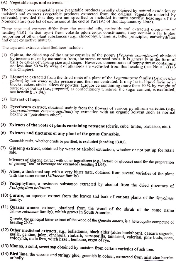 Relevant HSN Explanatory Notes for Heading