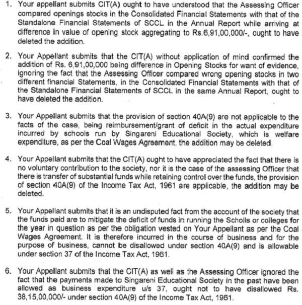 assessee has raised the following grounds of appeal
