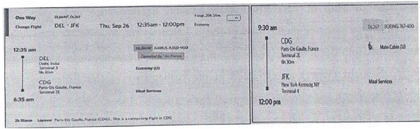 booked under code sharing arrangement