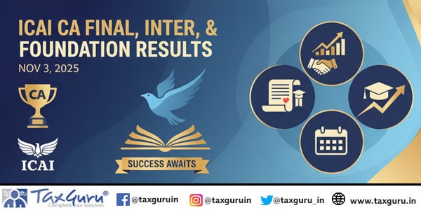 ICAI CA Final, Inter, Foundation Results on Nov 3, 2025