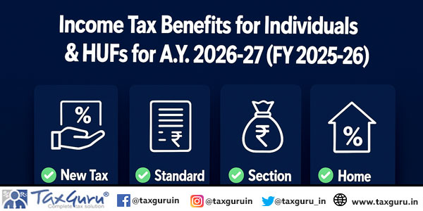 Income Tax Benefits for Individuals & HUFs for A.Y. 2026-27 (FY 2025-26)