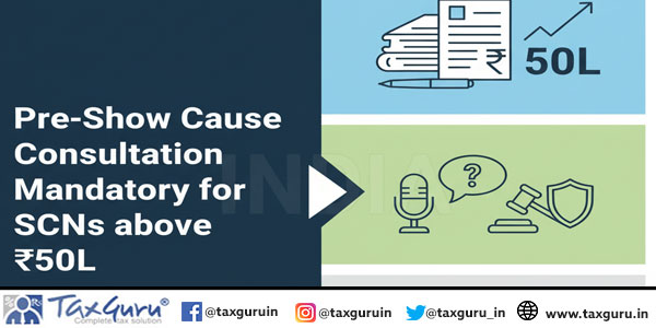 Pre-Show Cause Consultation Mandatory for SCNs above ₹50L Bombay HC