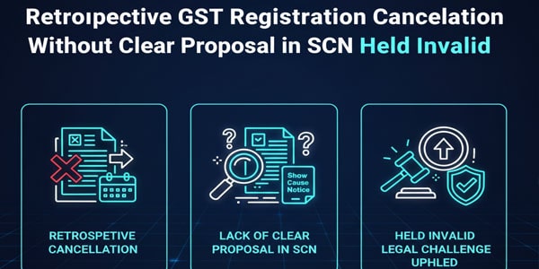 Retrospective GST Registration Cancellation Without Clear Proposal in SCN Held Invalid