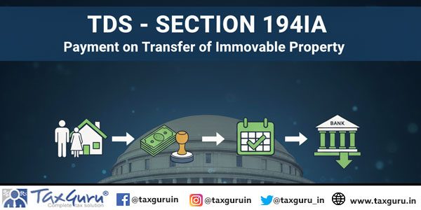 TDS- Section 194IA Payment on transfer of immovable property