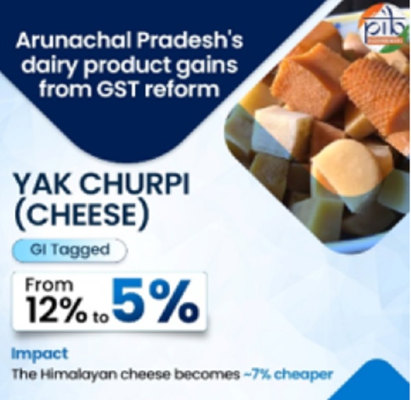arunachal pradesh dairy product gains from GST reform