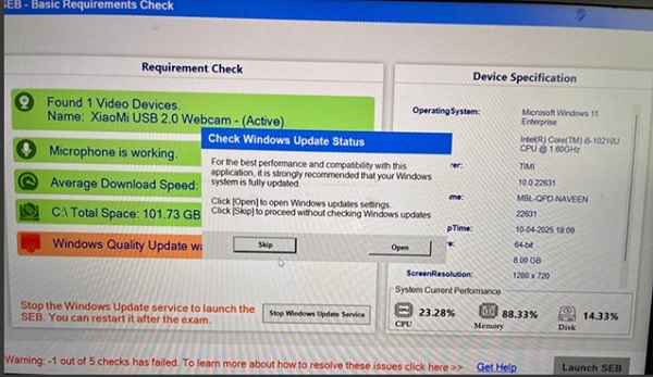 requirement check