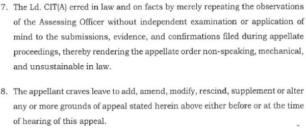 Arbitrary and unjustified