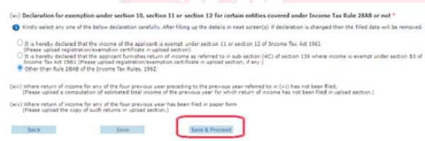 Click Save and Proceed