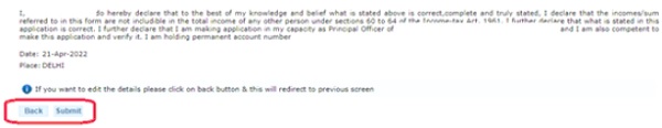 Filled Form 13 will be displayed