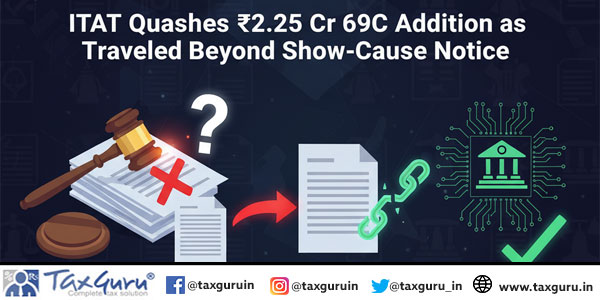 ITAT Quashes ₹2.25 Cr 69C Addition as Traveled Beyond Show-Cause Notice