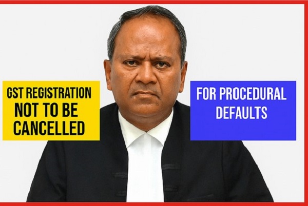 The cancellation of GST registration