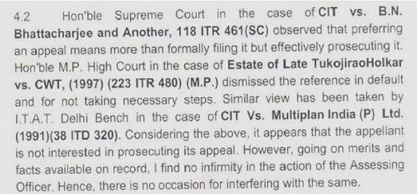 the Ld. CIT (A) which is placed at para no.4.2 of the order