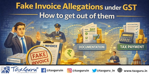 Fake Invoice Allegations under GST How to get out of them