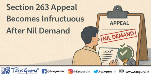 Section 263 Appeal Becomes Infructuous After Nil Demand