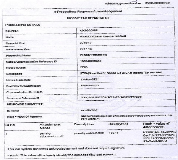 set of documents (compilation) for (Assessment Year 2017-18)