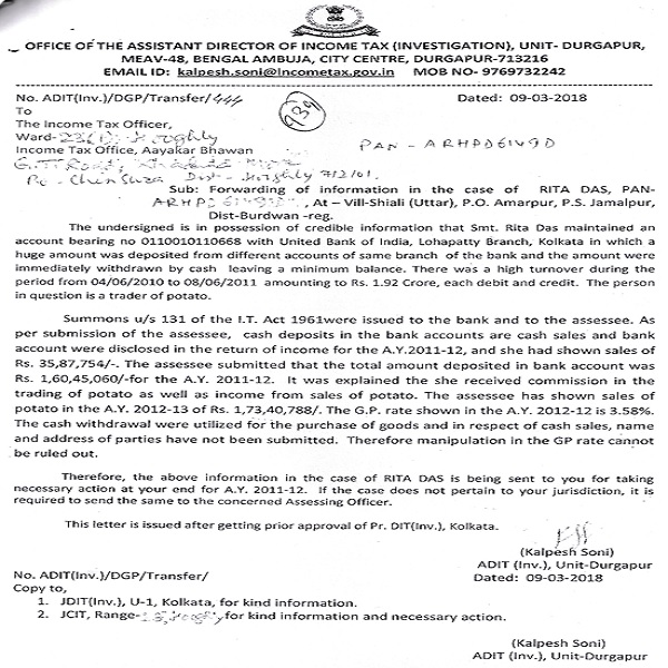 ADIT (Investigation) Unit-Durgapur