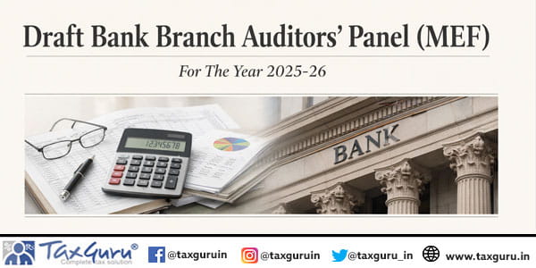 Draft Bank Branch Auditors’ Panel (MEF) for the year 2025-26