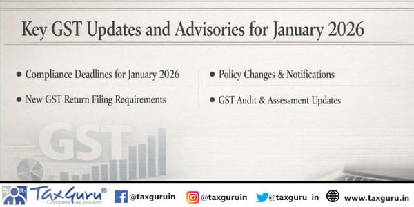 Key GST Updates and Advisories for January 2026