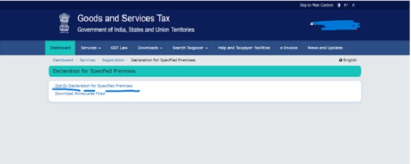 Opt-In Declaration for Specified Premises