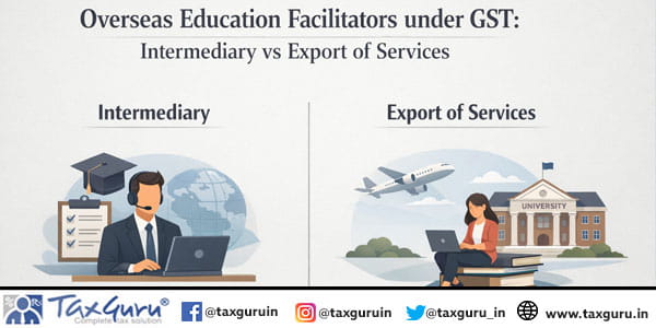 Overseas Education Facilitators under GST Intermediary vs Export of Services