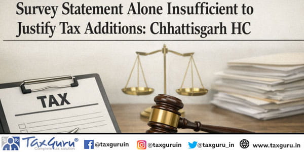 Survey Statement Alone Insufficient to Justify Tax Additions: Chhattisgarh HC