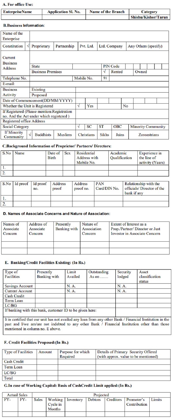 To be submitted along with documents as per the check list