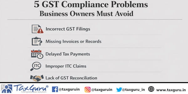 5 GST Compliance Problems Business Owners Must Avoid