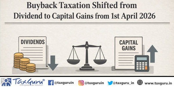 Buyback Taxation Shifted From Dividend to Capital Gains from 1st April 2026