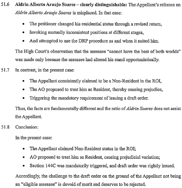 Counter-Rebuttal to Para on the Issue of Eligible Assessee