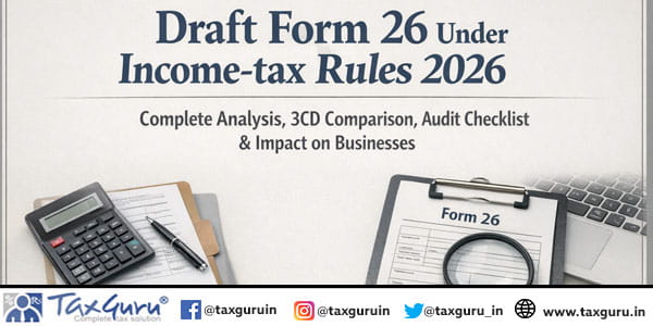 Draft Form 26 Under Income-tax Rules 2026 Complete Analysis, 3CD Comparison, Audit Checklist & Impact on Businesses