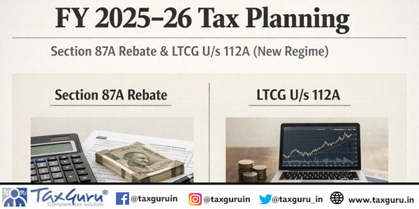 FY 2025–26 Tax Planning Section 87A Rebate & LTCG Us 112A (New Regime)