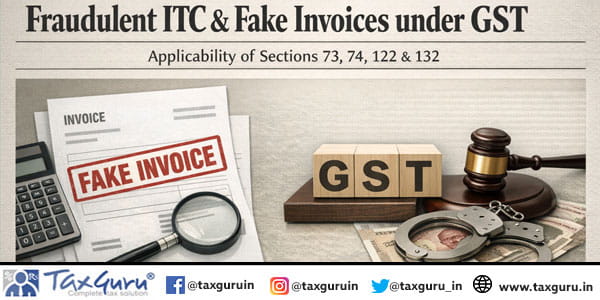 Fraudulent ITC & Fake Invoices under GST Applicability of Sections 73, 74, 122 & 132