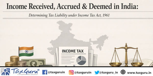 Income Received, Accrued & Deemed in India Determining Tax Liability under Income Tax Act, 1961