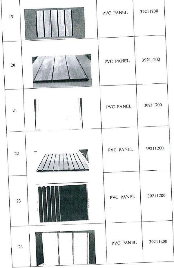 Pvc Panel Standard CAAR Classified Decorative Plastic Panels as Sheets, Not Builders’ Ware