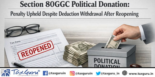 Section 80GGC Political Donation: Penalty Upheld despite Deduction Withdrawal After Reopening