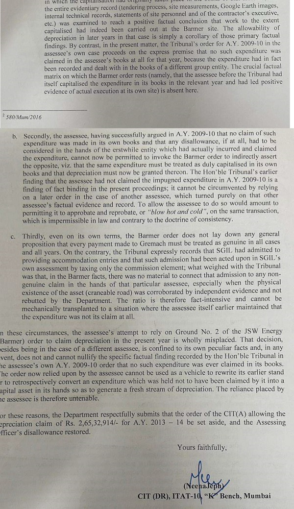 Summarising all her contentions which is scanned 1