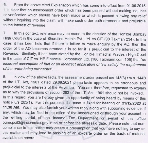 Supreme Court in the case of the assessee or any other person."