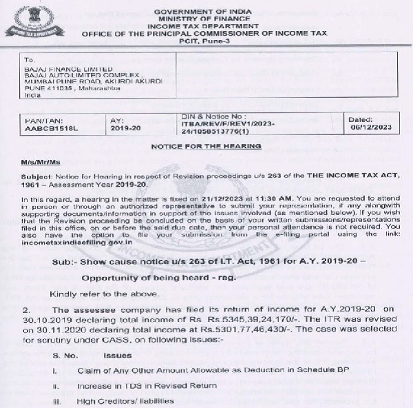 The contents of the relevant notice,