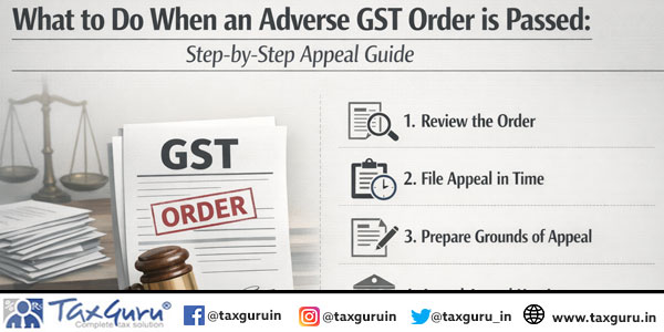 What to Do When an Adverse GST Order is Passed Step-by-Step Appeal Guide