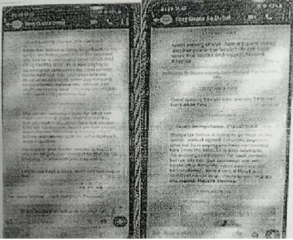 showing you screen shots of whatsapp