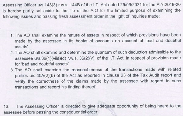 the said assessment order passed