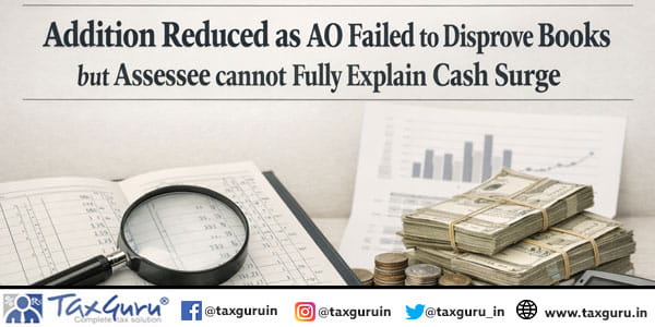 Addition Reduced as AO Failed to Disprove Books but Assessee cannot Fully Explain Cash Surge