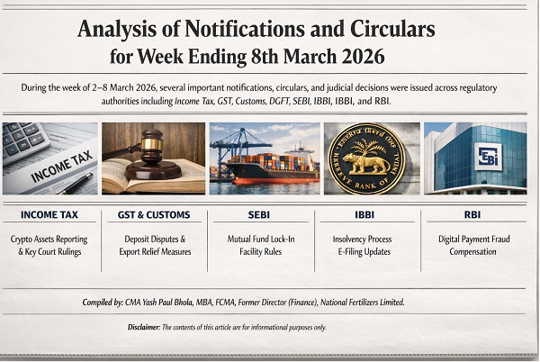 Analysis of Notifications and Circulars for Week Ending 8th March 2026