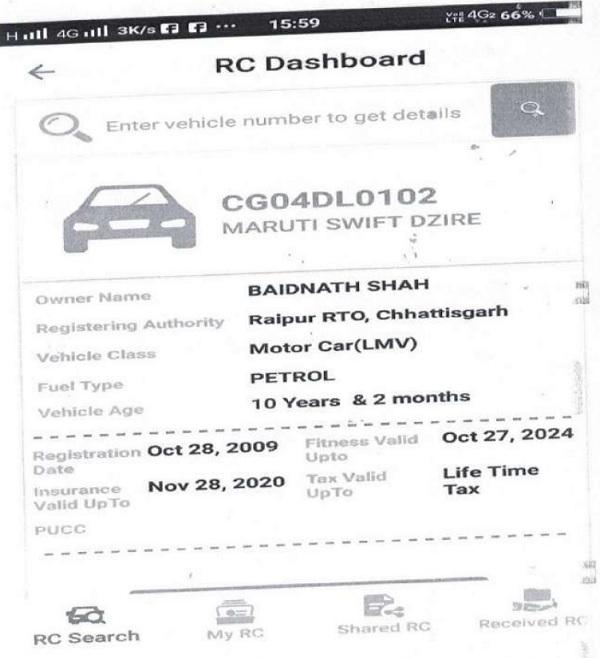Baidhyanath Shah in respect of vehicle in question