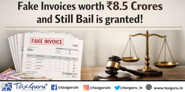 Fake Invoices worth ₹8.5 Crores and Still Bail is granted!