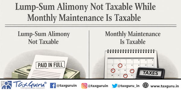 Lump-Sum Alimony Not Taxable While Monthly Maintenance Is Taxable