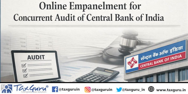 Online Empanelment for Concurrent Audit of Central Bank of India