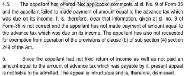 Case where no return has been filed